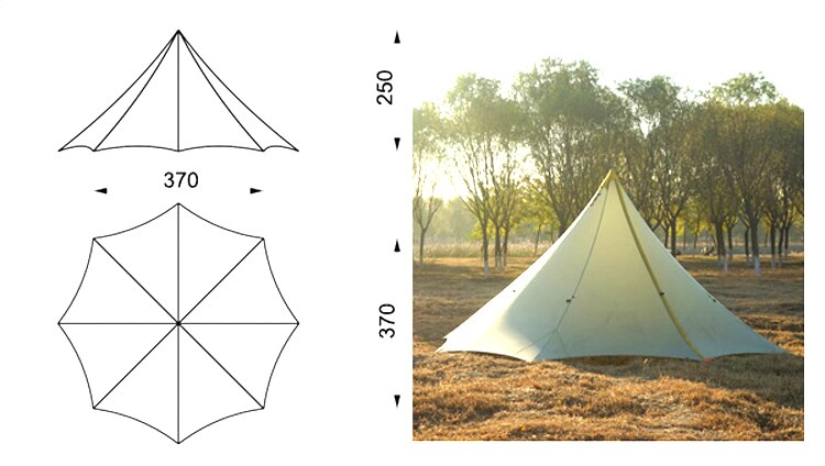 Cheap Goat Tents Outdoor 370cm x 370cm x 250cm tower tent large space tent  for 5 8 person Tents 